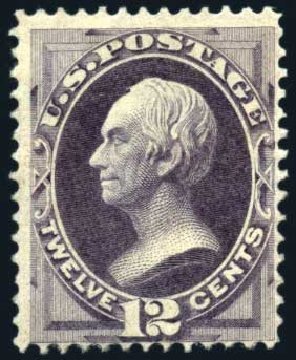 Prices of US Stamp Scott Catalog 151 - 12c 1870 Clay Without Grill. Harmer-Schau Auction Galleries, Feb 2009, Sale 80, Lot 1165