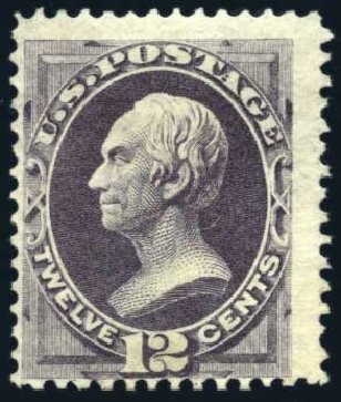 US Stamps Values Scott # 151 - 12c 1870 Clay Without Grill. Harmer-Schau Auction Galleries, Jul 2010, Sale 86, Lot 395