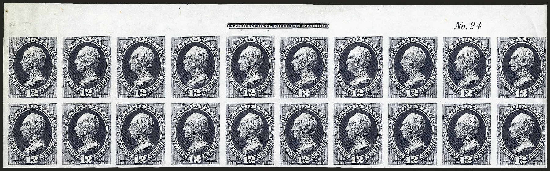US Stamp Value Scott Catalogue 151: 1870 12c Clay Without Grill. Robert Siegel Auction Galleries, Dec 2008, Sale 967, Lot 4022