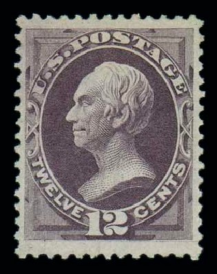 US Stamps Values Scott 151: 12c 1870 Clay Without Grill. Matthew Bennett International, Dec 2007, Sale 324, Lot 1113