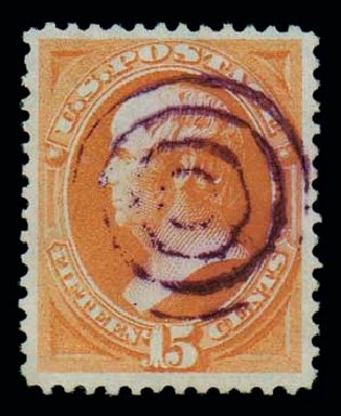 US Stamp Prices Scott 152 - 15c 1870 Webster Without Grill. Matthew Bennett International, Dec 2007, Sale 323, Lot 369