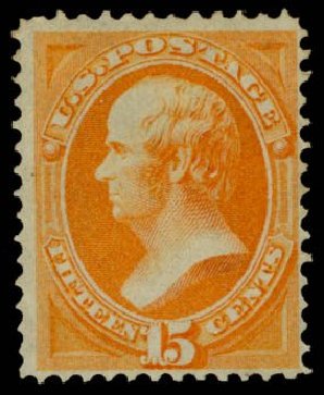 Cost of US Stamps Scott Catalog #152 - 1870 15c Webster Without Grill. Daniel Kelleher Auctions, Sep 2014, Sale 655, Lot 279