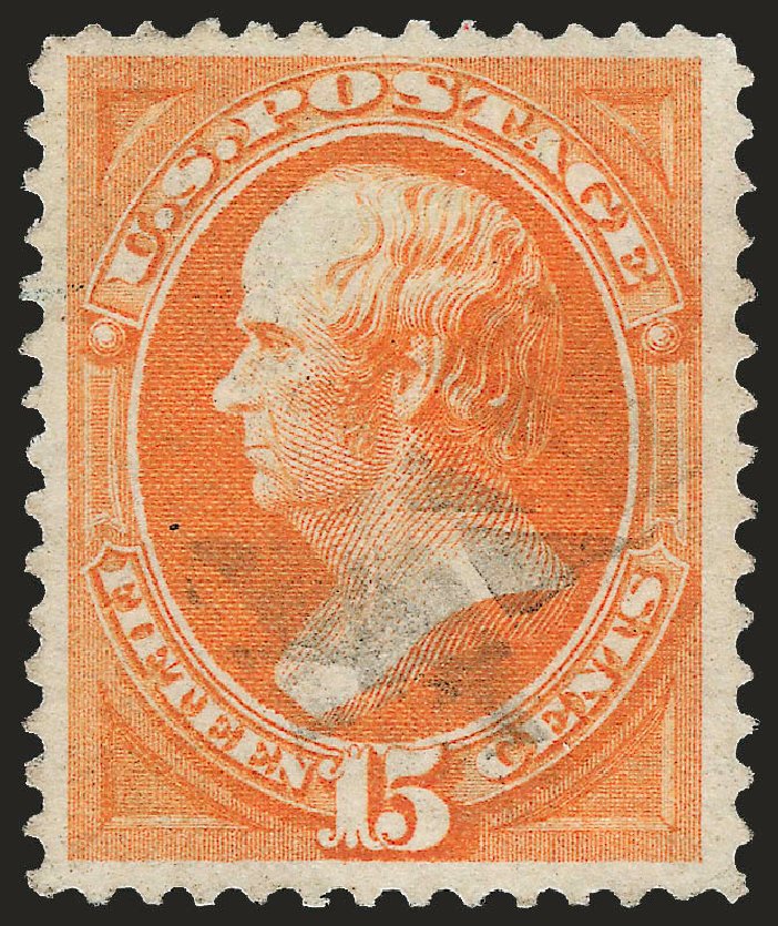US Stamps Price Scott Catalog #152 - 1870 15c Webster Without Grill. Robert Siegel Auction Galleries, Jun 2009, Sale 975, Lot 1399