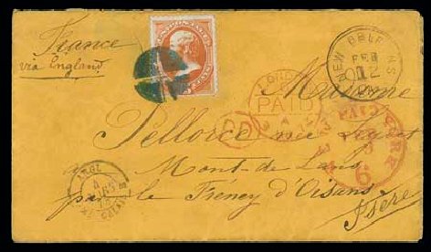 Cost of US Stamp Scott Catalogue 152: 1870 15c Webster Without Grill. Matthew Bennett International, Dec 2007, Sale 323, Lot 370