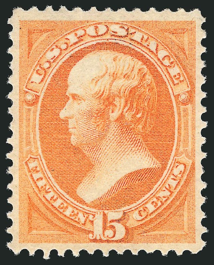Value of US Stamp Scott Catalogue 152 - 1870 15c Webster Without Grill. Robert Siegel Auction Galleries, Nov 2013, Sale 1057, Lot 730