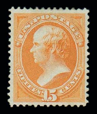 US Stamps Value Scott Cat. # 152: 1870 15c Webster Without Grill. Matthew Bennett International, Oct 2007, Sale 320, Lot 461