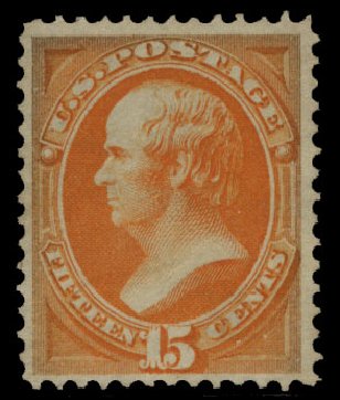 Prices of US Stamps Scott Cat. #152 - 1870 15c Webster Without Grill. Cherrystone Auctions, Mar 2010, Sale 201003, Lot 124