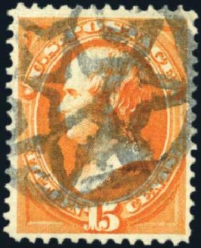 Price of US Stamps Scott #152 - 1870 15c Webster Without Grill. Harmer-Schau Auction Galleries, Mar 2011, Sale 89, Lot 184