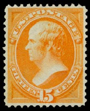 Cost of US Stamp Scott Cat. 152 - 1870 15c Webster Without Grill. Daniel Kelleher Auctions, Oct 2014, Sale 660, Lot 2174