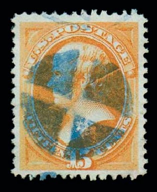 Values of US Stamps Scott # 152: 1870 15c Webster Without Grill. Matthew Bennett International, Dec 2007, Sale 323, Lot 365