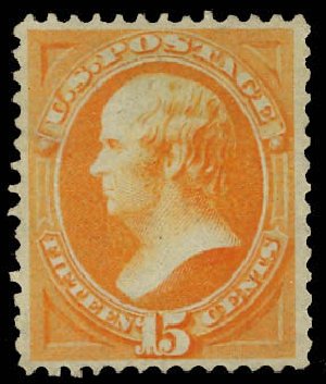 Value of US Stamps Scott # 152: 15c 1870 Webster Without Grill. Daniel Kelleher Auctions, Jun 2012, Sale 630, Lot 1375