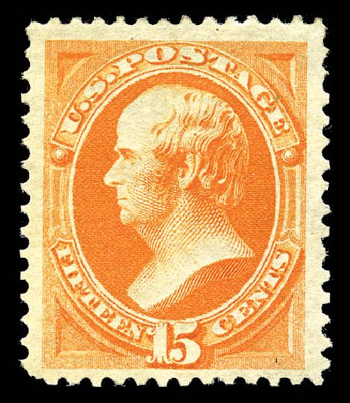 Value of US Stamps Scott Catalogue # 152 - 1870 15c Webster Without Grill. Matthew Bennett International, Sep 2012, Sale 345, Lot 192