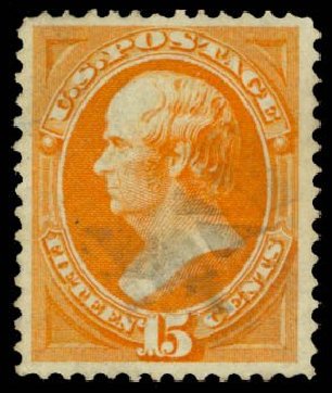 Price of US Stamps Scott Cat. 152: 15c 1870 Webster Without Grill. Daniel Kelleher Auctions, May 2014, Sale 653, Lot 2112