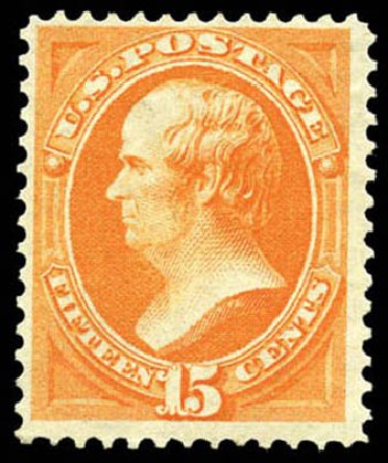 Value of US Stamp Scott Catalogue # 152 - 15c 1870 Webster Without Grill. Matthew Bennett International, Mar 2011, Sale 337, Lot 2633
