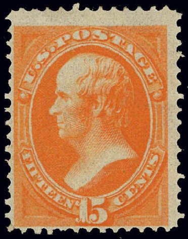 Cost of US Stamp Scott Cat. # 152: 1870 15c Webster Without Grill. Daniel Kelleher Auctions, Feb 2013, Sale 634, Lot 123