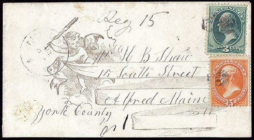 US Stamp Price Scott Catalog #152 - 1870 15c Webster Without Grill. Spink Shreves Galleries, Jan 2014, Sale 146, Lot 263