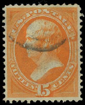 Prices of US Stamps Scott Catalog 152 - 15c 1870 Webster Without Grill. Daniel Kelleher Auctions, Jun 2012, Sale 630, Lot 1376