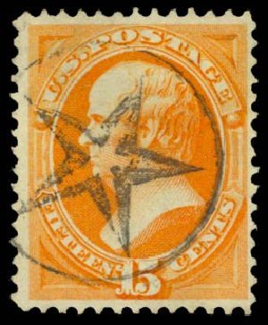 US Stamps Price Scott Cat. #152: 15c 1870 Webster Without Grill. Daniel Kelleher Auctions, Dec 2014, Sale 661, Lot 146
