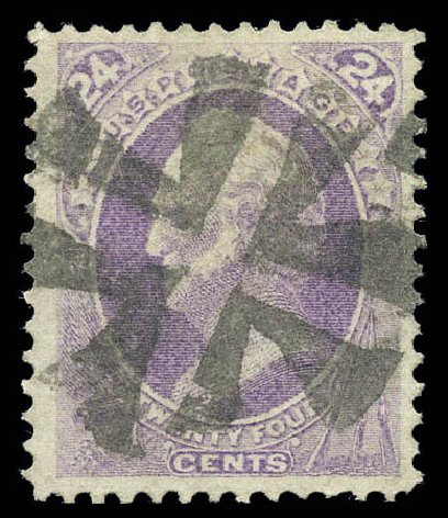 US Stamp Price Scott Cat. # 153 - 1870 24c Winfield Scott Without Grill. Matthew Bennett International, Sep 2010, Sale 333, Lot 3547