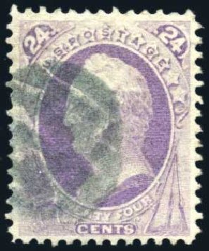 Prices of US Stamp Scott Cat. #153 - 1870 24c Winfield Scott Without Grill. Harmer-Schau Auction Galleries, Feb 2009, Sale 80, Lot 1167