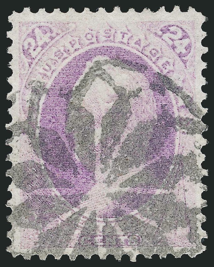 US Stamp Values Scott #153: 1870 24c Winfield Scott Without Grill. Robert Siegel Auction Galleries, Oct 2012, Sale 1032, Lot 3247