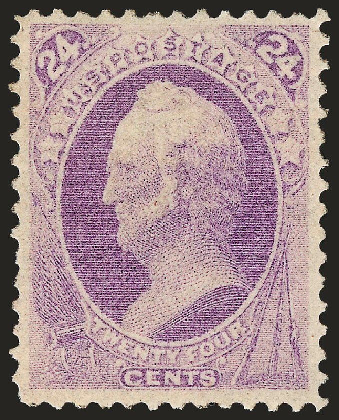 Values of US Stamp Scott Cat. #153: 1870 24c Winfield Scott Without Grill. Robert Siegel Auction Galleries, Oct 2008, Sale 963, Lot 757
