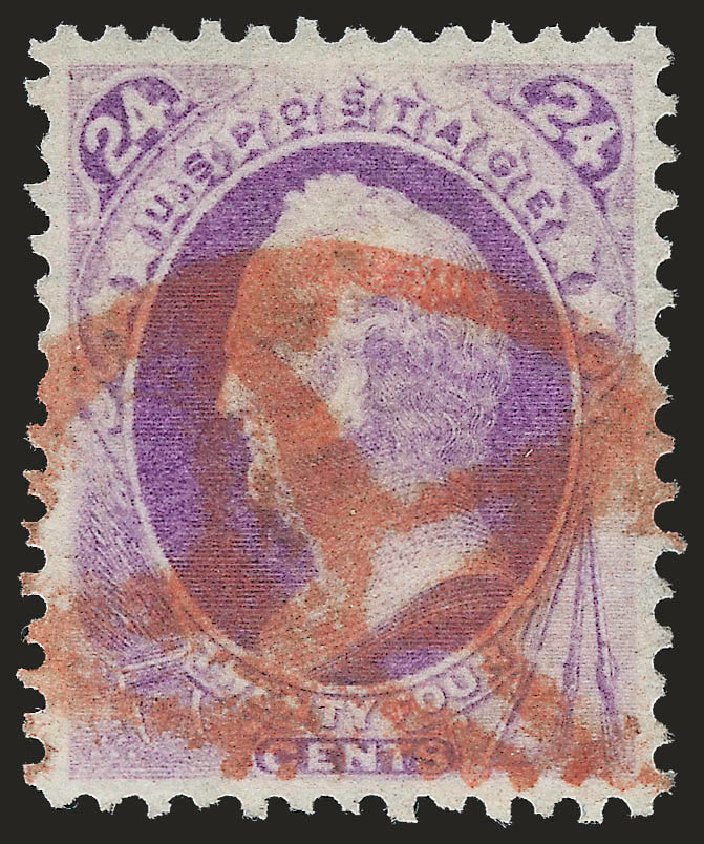 Values of US Stamps Scott Catalog # 153 - 1870 24c Winfield Scott Without Grill. Robert Siegel Auction Galleries, Sep 2009, Sale 976, Lot 1557
