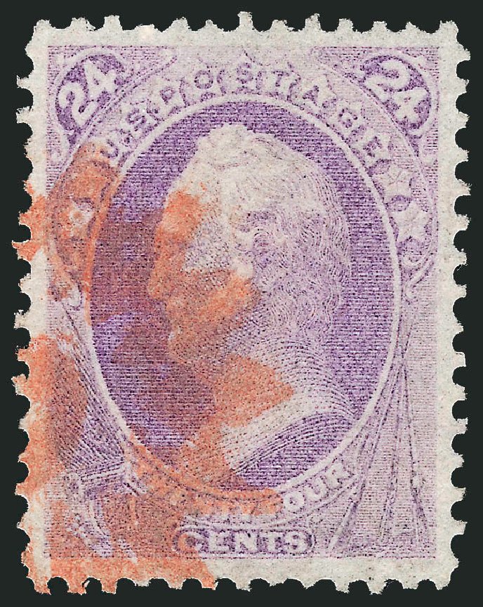 Prices of US Stamp Scott Catalog #153 - 1870 24c Winfield Scott Without Grill. Robert Siegel Auction Galleries, Oct 2010, Sale 997, Lot 5567
