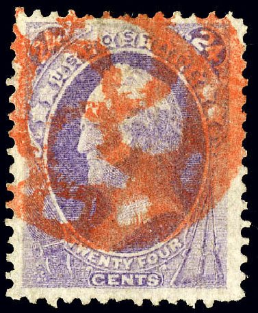 Costs of US Stamp Scott Catalog 153: 24c 1870 Winfield Scott Without Grill. Matthew Bennett International, Dec 2008, Sale 330, Lot 1638