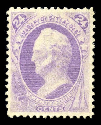 Prices of US Stamp Scott Catalogue 153 - 1870 24c Winfield Scott Without Grill. Matthew Bennett International, Sep 2010, Sale 331, Lot 518