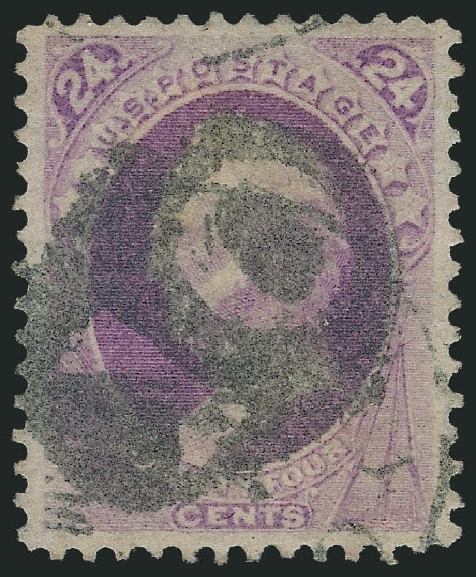 US Stamps Values Scott Cat. # 153 - 24c 1870 Winfield Scott Without Grill. Robert Siegel Auction Galleries, Dec 2013, Sale 1062, Lot 368