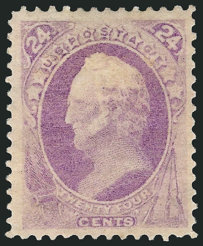 Costs of US Stamps Scott Cat. 153: 1870 24c Winfield Scott Without Grill. Robert Siegel Auction Galleries, Mar 2014, Sale 1067, Lot 1148