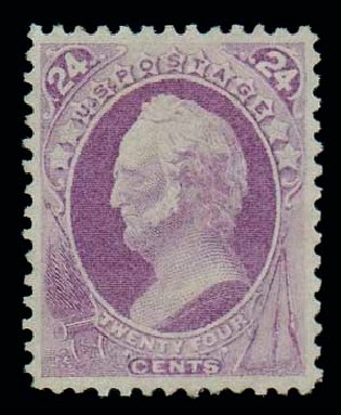 Cost of US Stamps Scott Catalog #153 - 1870 24c Winfield Scott Without Grill. Matthew Bennett International, Oct 2007, Sale 322, Lot 2050