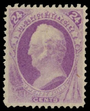 Costs of US Stamp Scott Cat. # 153 - 24c 1870 Winfield Scott Without Grill. Daniel Kelleher Auctions, Jan 2015, Sale 663, Lot 1390