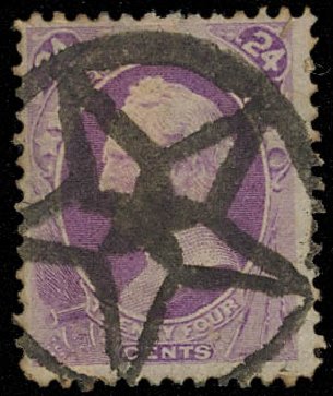 Value of US Stamps Scott Catalog # 153 - 24c 1870 Winfield Scott Without Grill. Daniel Kelleher Auctions, Jan 2012, Sale 628, Lot 311