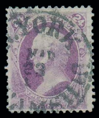 Values of US Stamp Scott 153 - 24c 1870 Winfield Scott Without Grill. Matthew Bennett International, Dec 2007, Sale 323, Lot 374