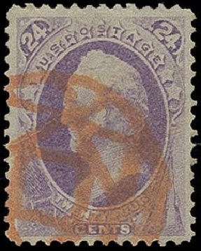 US Stamp Prices Scott Catalog 153 - 1870 24c Winfield Scott Without Grill. H.R. Harmer, Oct 2014, Sale 3006, Lot 1214