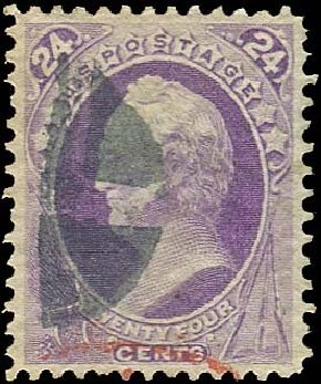 US Stamp Values Scott Cat. #153: 1870 24c Winfield Scott Without Grill. Regency-Superior, Nov 2014, Sale 108, Lot 334