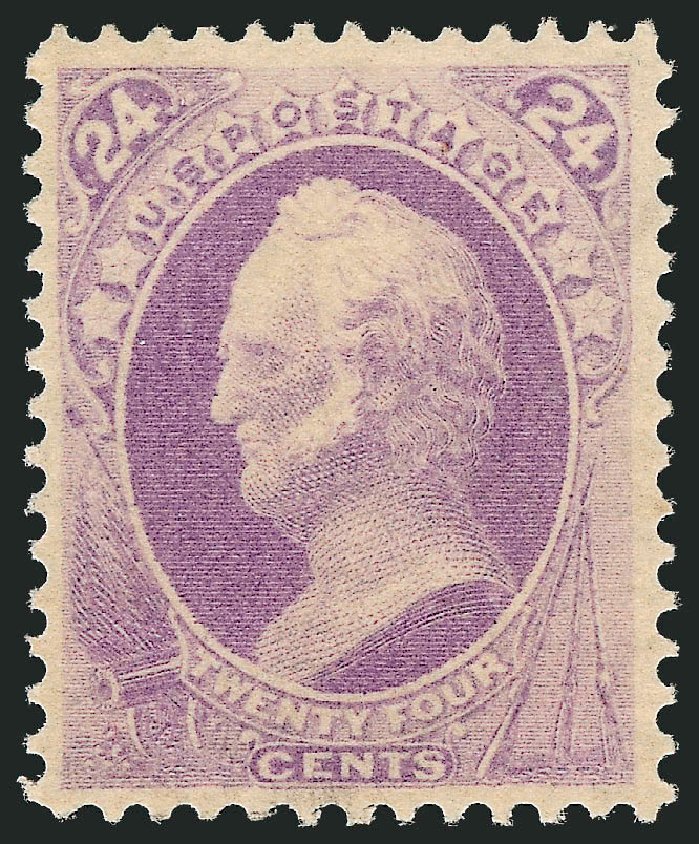 Values of US Stamps Scott Catalog # 153 - 24c 1870 Winfield Scott Without Grill. Robert Siegel Auction Galleries, Oct 2011, Sale 1013, Lot 274