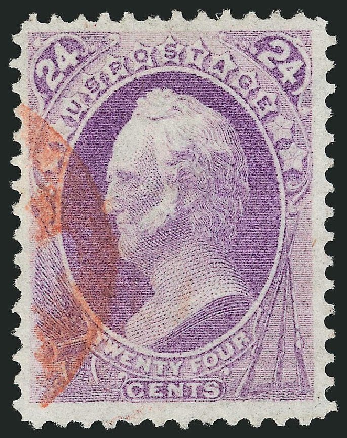 Value of US Stamps Scott # 153 - 1870 24c Winfield Scott Without Grill. Robert Siegel Auction Galleries, Nov 2014, Sale 1084, Lot 3404