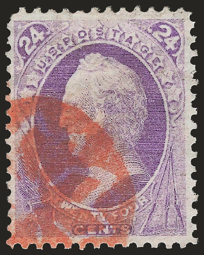 US Stamp Prices Scott Catalog # 153: 1870 24c Winfield Scott Without Grill. Robert Siegel Auction Galleries, Sep 2009, Sale 976, Lot 1564