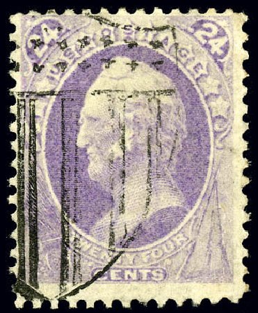 Values of US Stamp Scott Cat. #153 - 24c 1870 Winfield Scott Without Grill. Matthew Bennett International, Dec 2008, Sale 330, Lot 1635