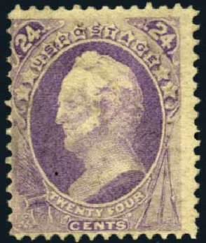 US Stamps Price Scott # 153: 24c 1870 Winfield Scott Without Grill. Harmer-Schau Auction Galleries, Oct 2012, Sale 95, Lot 195