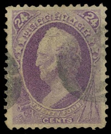 US Stamp Price Scott # 153: 24c 1870 Winfield Scott Without Grill. Daniel Kelleher Auctions, Oct 2011, Sale 626, Lot 165