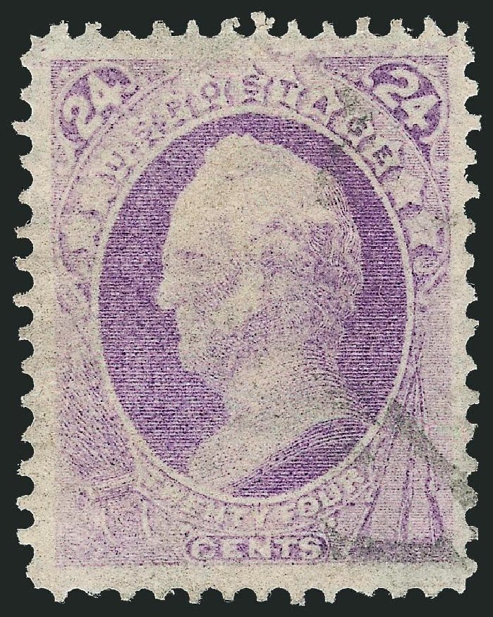 Values of US Stamp Scott Cat. #153: 24c 1870 Winfield Scott Without Grill. Robert Siegel Auction Galleries, Jul 2014, Sale 1077, Lot 145