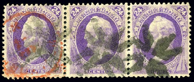 US Stamp Values Scott Catalog 153: 24c 1870 Winfield Scott Without Grill. Matthew Bennett International, Dec 2008, Sale 330, Lot 1642