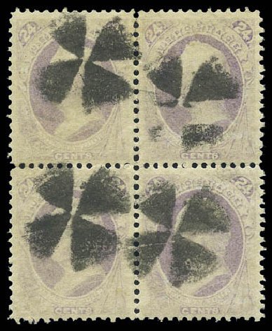 US Stamp Price Scott Catalogue 153: 1870 24c Winfield Scott Without Grill. Matthew Bennett International, Sep 2010, Sale 333, Lot 3552