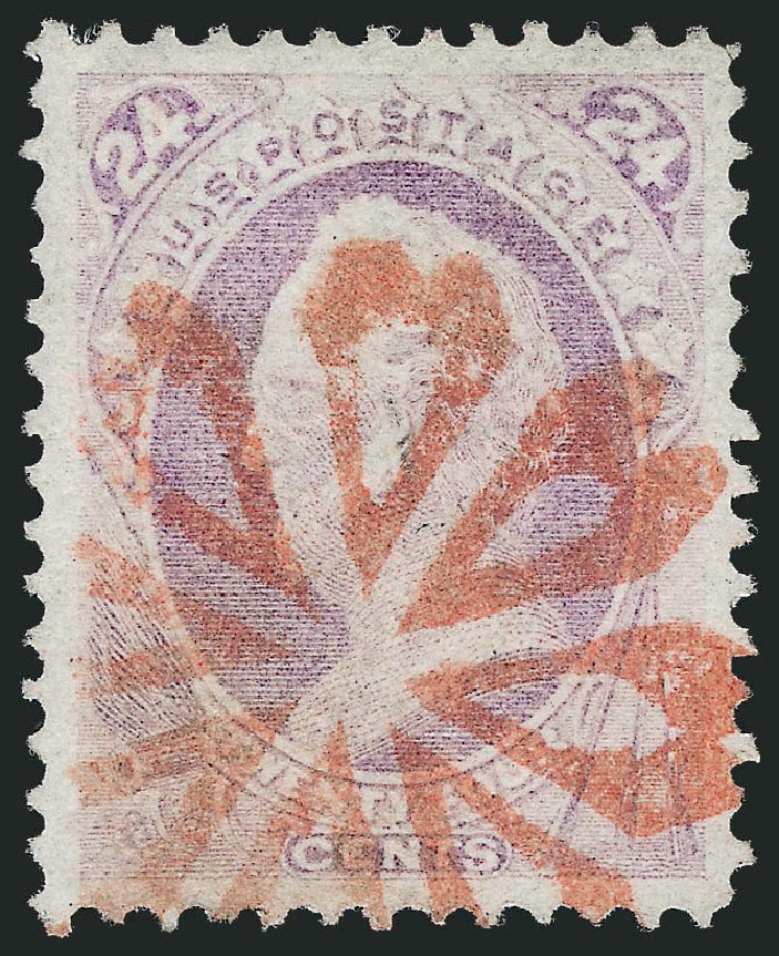 US Stamp Price Scott Cat. #153 - 24c 1870 Winfield Scott Without Grill. Robert Siegel Auction Galleries, Oct 2012, Sale 1032, Lot 3242