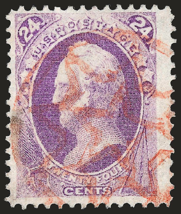 Value of US Stamps Scott Catalogue #153: 24c 1870 Winfield Scott Without Grill. Robert Siegel Auction Galleries, Oct 2008, Sale 963, Lot 762