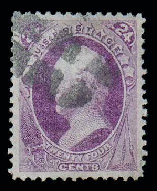 Costs of US Stamp Scott Cat. #153: 1870 24c Winfield Scott Without Grill. Matthew Bennett International, Dec 2007, Sale 323, Lot 373